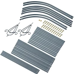 KADAX Pergola Ogrodowa Metalowa 255cm Łuk Kwiaty Na Podpora