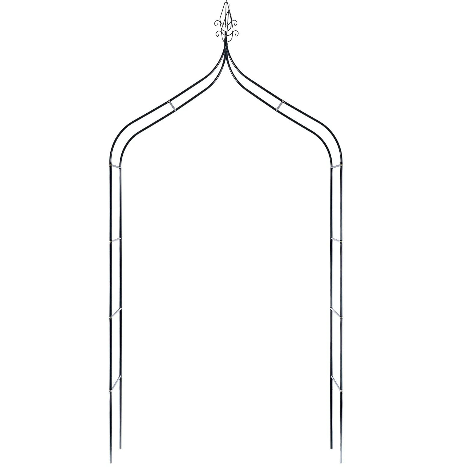 KADAX Pergola Ogrodowa Metalowa 255cm Łuk Kwiaty Na Podpora