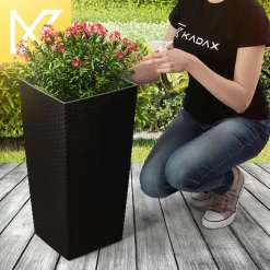 Kadax Donica Doniczka Wkład 29x57cm Wysoka Czarna