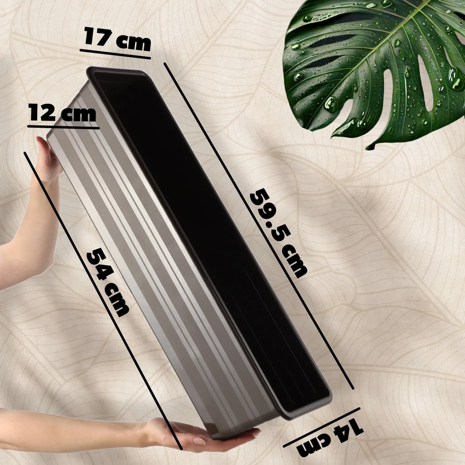 KADAX Doniczka Balkonowa 60cm Skrzynka Na Kwiaty
