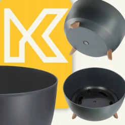 Kadax Doniczka Donica 47cm Wkład Osłonka Antracyt