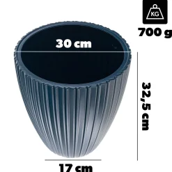 KADAX Doniczka Na Kwiaty 30cm Wkład Kwietnik Niebieska