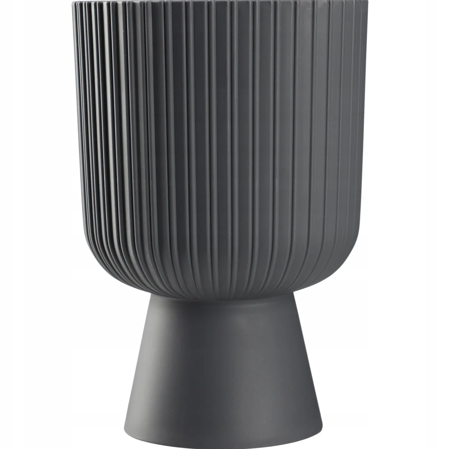 Kadax Doniczka Osłonka Plastikowa Gazon 18cm Szara