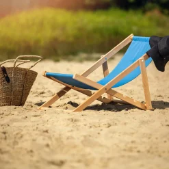 Kadax Leżak Ogrodowy Plażowy Drewniany Leżaki 2szt