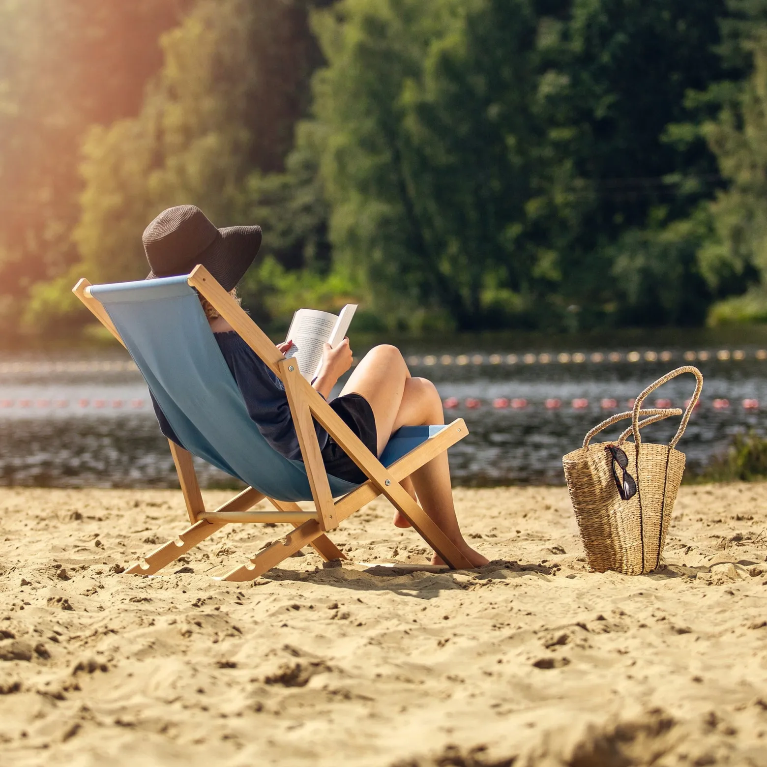 Kadax Leżak Ogrodowy Plażowy Drewniany Leżaki 2szt
