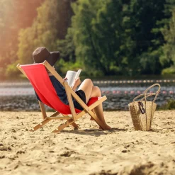 Kadax Leżak Ogrodowy Plażowy Drewniany Leżaki 2szt