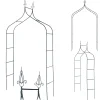 KADAX Pergola Ogrodowa Metalowa 255cm Łuk Kwiaty Na Podpora