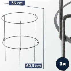 Kadax Podpora Ogrodowa 60cm Do Roślin Obejma 3szt