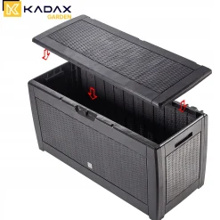 Kadax Skrzynia Ogrodowa Kufer Schowek 310L Brązowa