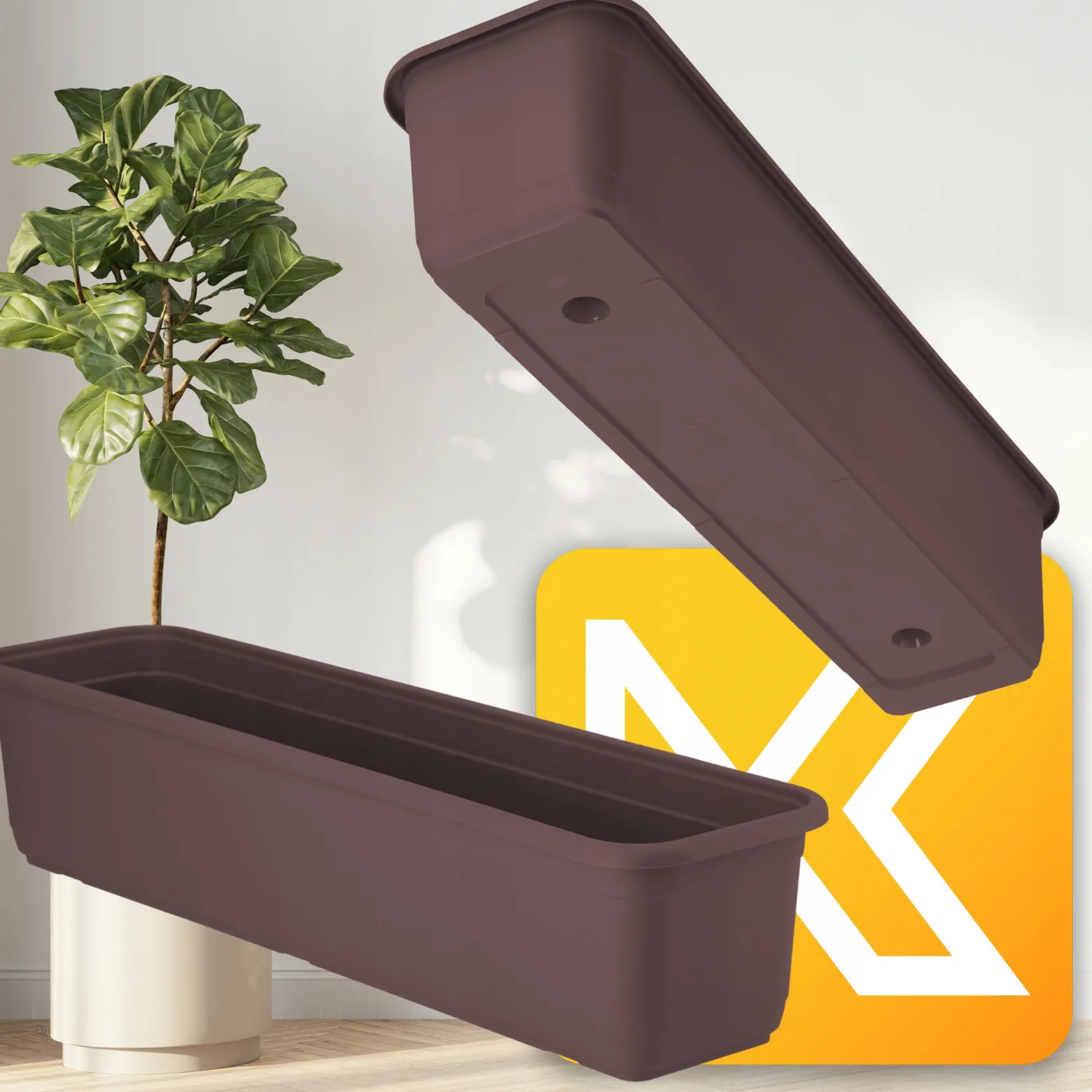KADAX Skrzynka Balkonowa 60cm Doniczka Na Kwiaty