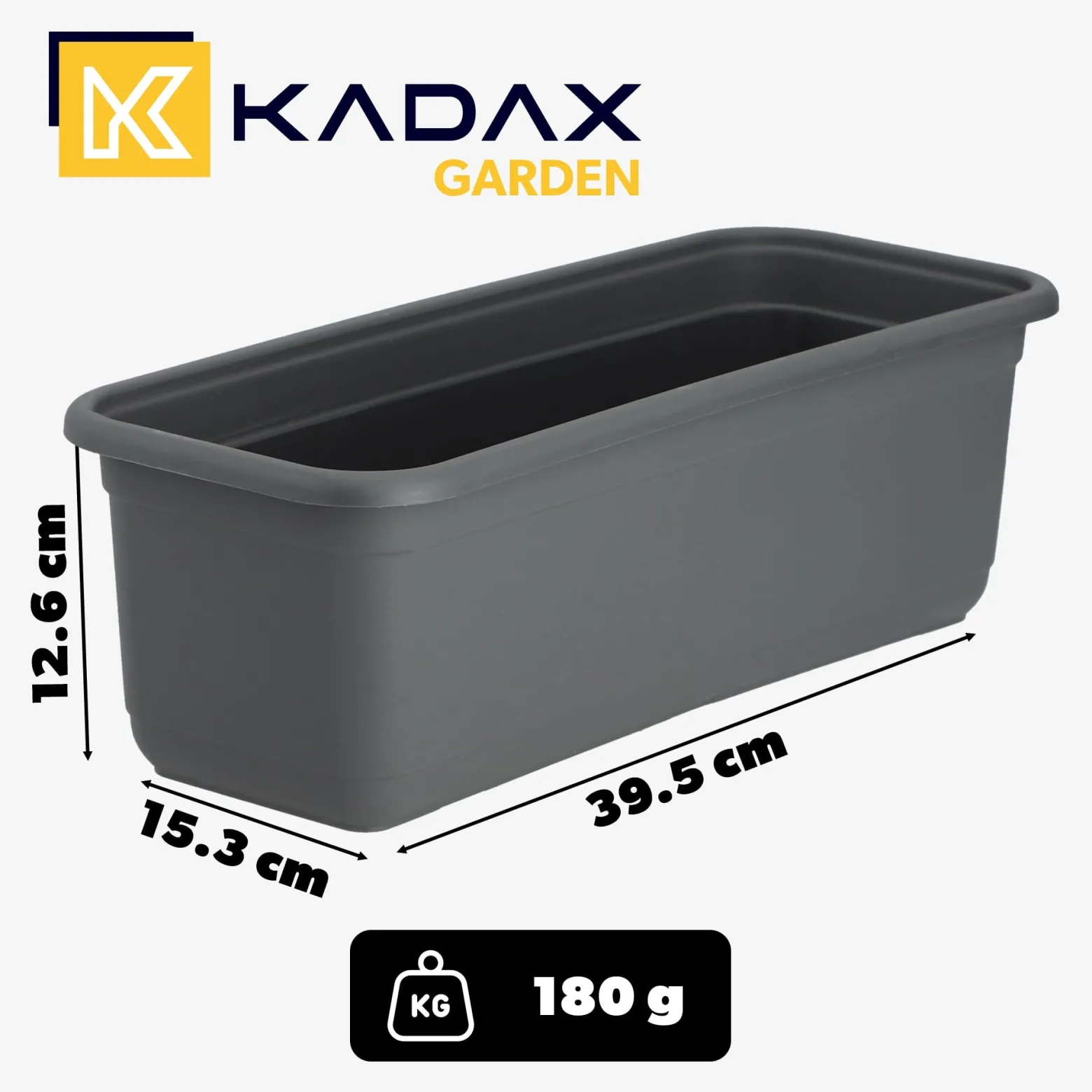 Kadax Skrzynka Balkonowa 40cm Doniczka Na Kwiaty