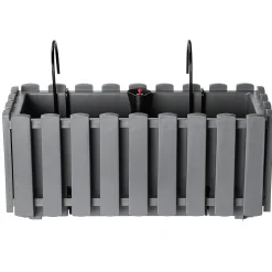 Kadax Skrzynka Balkonowa 38cm + 2 Uchwyty Szara