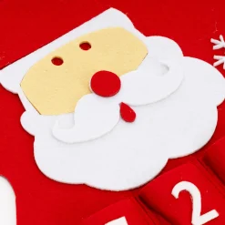 Kalendarz adwentowy świąteczna choinka dekoracja na ścianę 60 cm filcowa