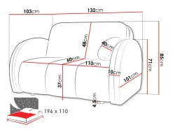 Kanapa rozkładana Viva Comfy II