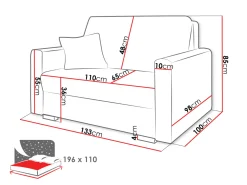 Kanapa rozkładana Viva Piano II