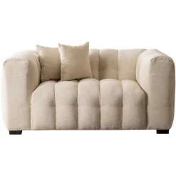 Kanapa Sofa Glamour 2 Osobowa Do Salonu Wygodna Kremowa MODERNO 2S
