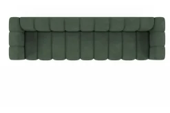 Kanapa, sofa pięcioosobowa Grand, tkanina welurowa Salvador, Zielony