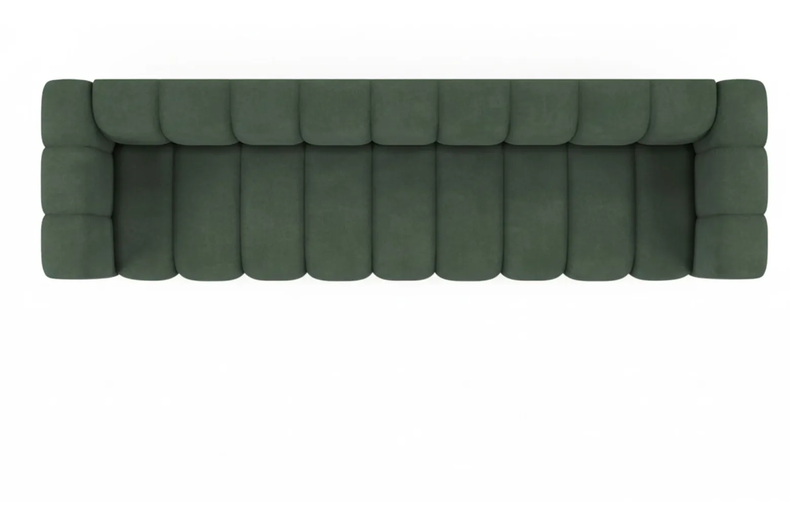 Kanapa, sofa pięcioosobowa Grand, tkanina welurowa Salvador, Zielony
