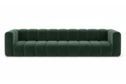 Kanapa, sofa pięcioosobowa Grand, tkanina welurowa Salvador, Zielony