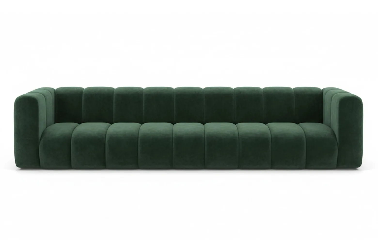 Kanapa, sofa pięcioosobowa Grand, tkanina welurowa Salvador, Zielony
