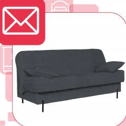 Kanapa sofa Sara rozkładana wersalka do spania Rene Family meble ciem szara