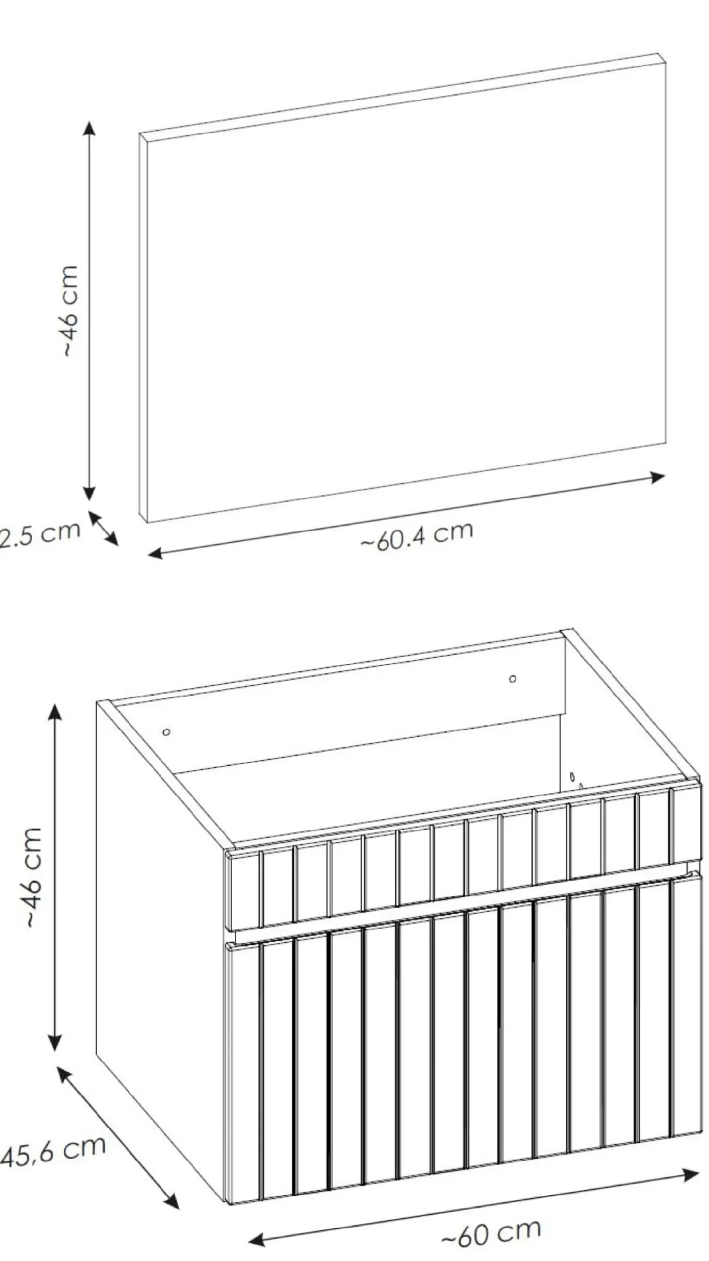 KASZMIROWA Szafka Łazienkowa pod Umywalkę z BLATEM 60 cm