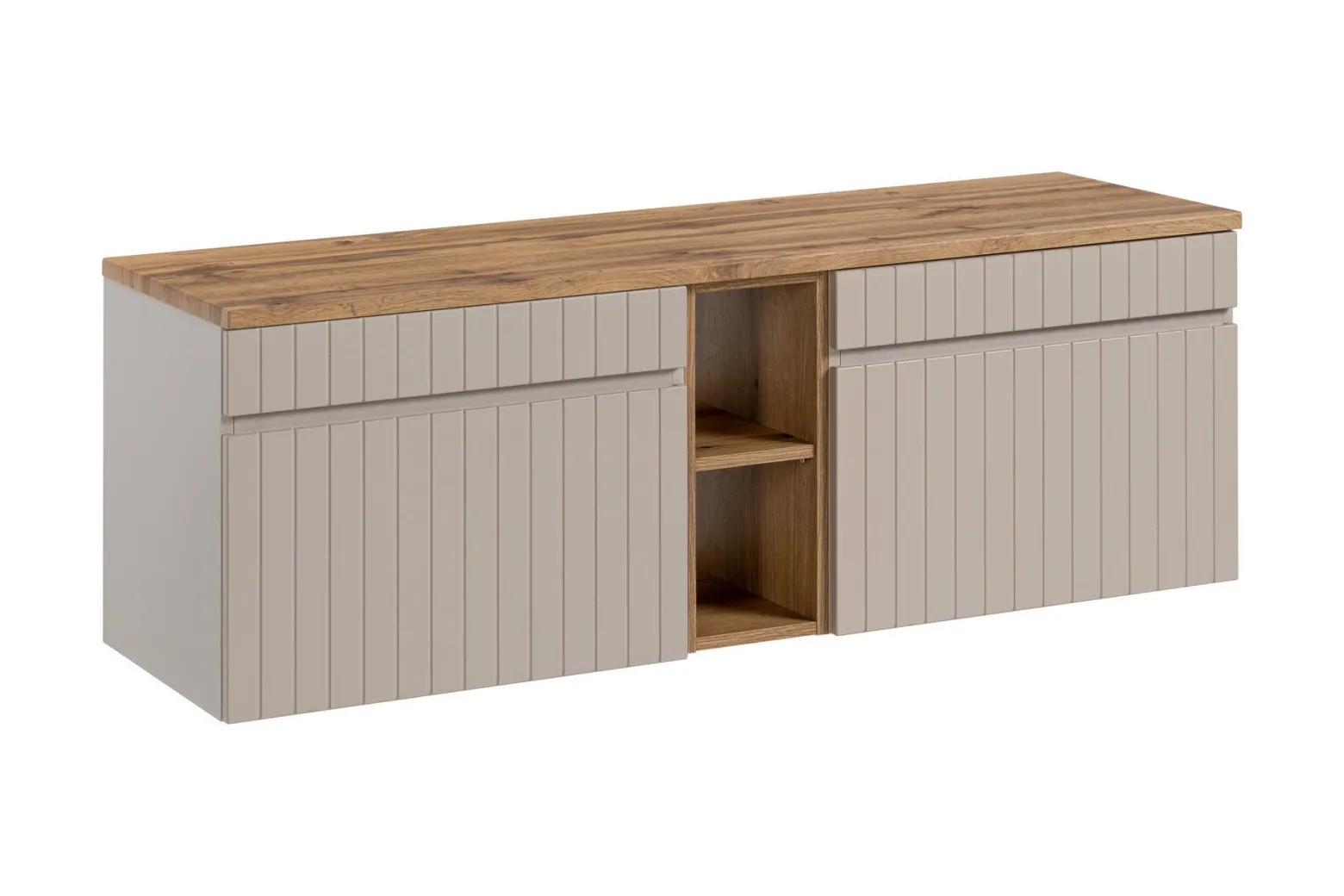 KASZMIROWA Szafka Łazienkowa pod Umywalkę Z REGAŁEM 140 cm