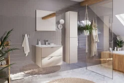 Kaszmirowe meble łazienkowe szafka DALIA CASHMERE z blatem 120 i słupkami