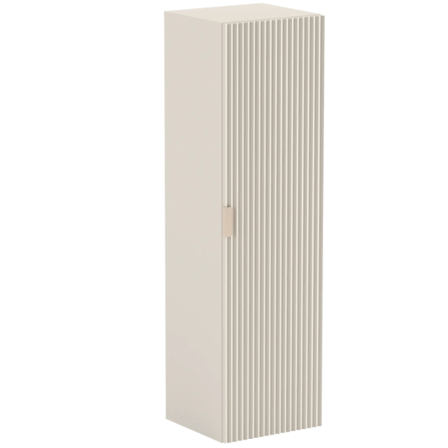 Kaszmirowy Zestaw Łazienkowy 80cm Szafka Blat Regał Słupek Ryflowane Fronty