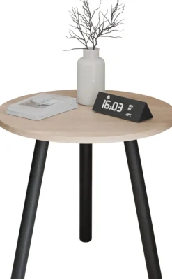 Kawowy Okrągły Stolik Ława Loft Industrial Salon 55 cm