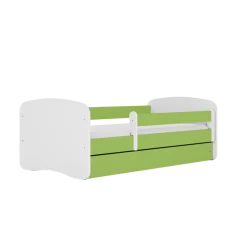 Łóżko Babydreams zielone Bez wzoru z szufladą materac piankowy 180x80