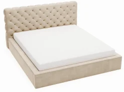 Łóżko chesterfield APOLLO 180x200 beżowe z pojemnikiem