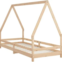 łóżko dla dzieci Brąz 80 x 200 cm Drewno sosnowe vidaXL