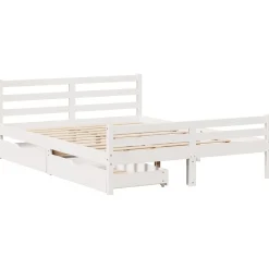Łóżko drewniane rama łóżka sofa biała do sypialni pokoju 150x200 cm