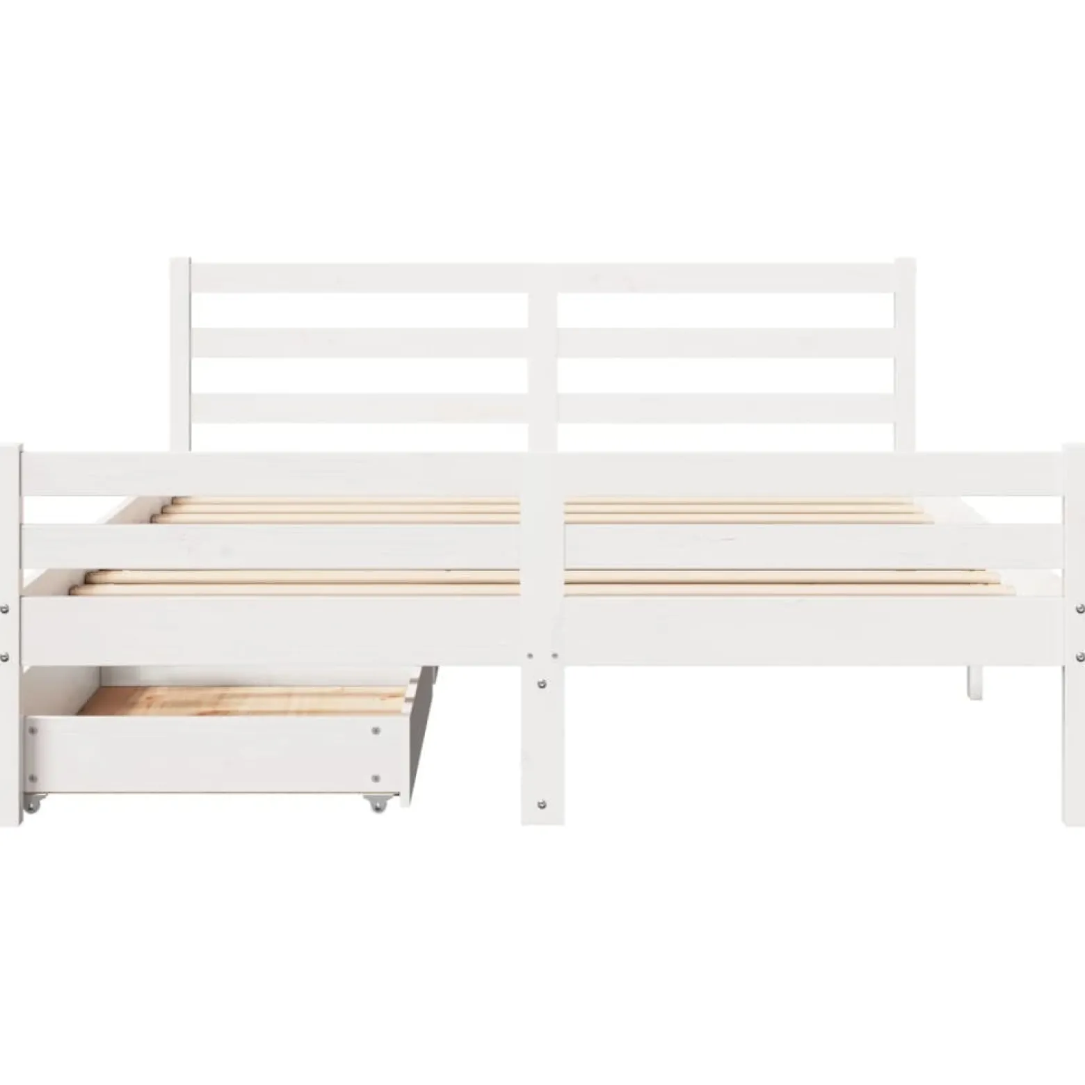 Łóżko drewniane rama łóżka sofa biała do sypialni pokoju 150x200 cm