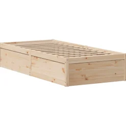 Łóżko Drewniane Rama Łóżka Sofa Brązowe Do Sypialni Pokoju 75x190 cm