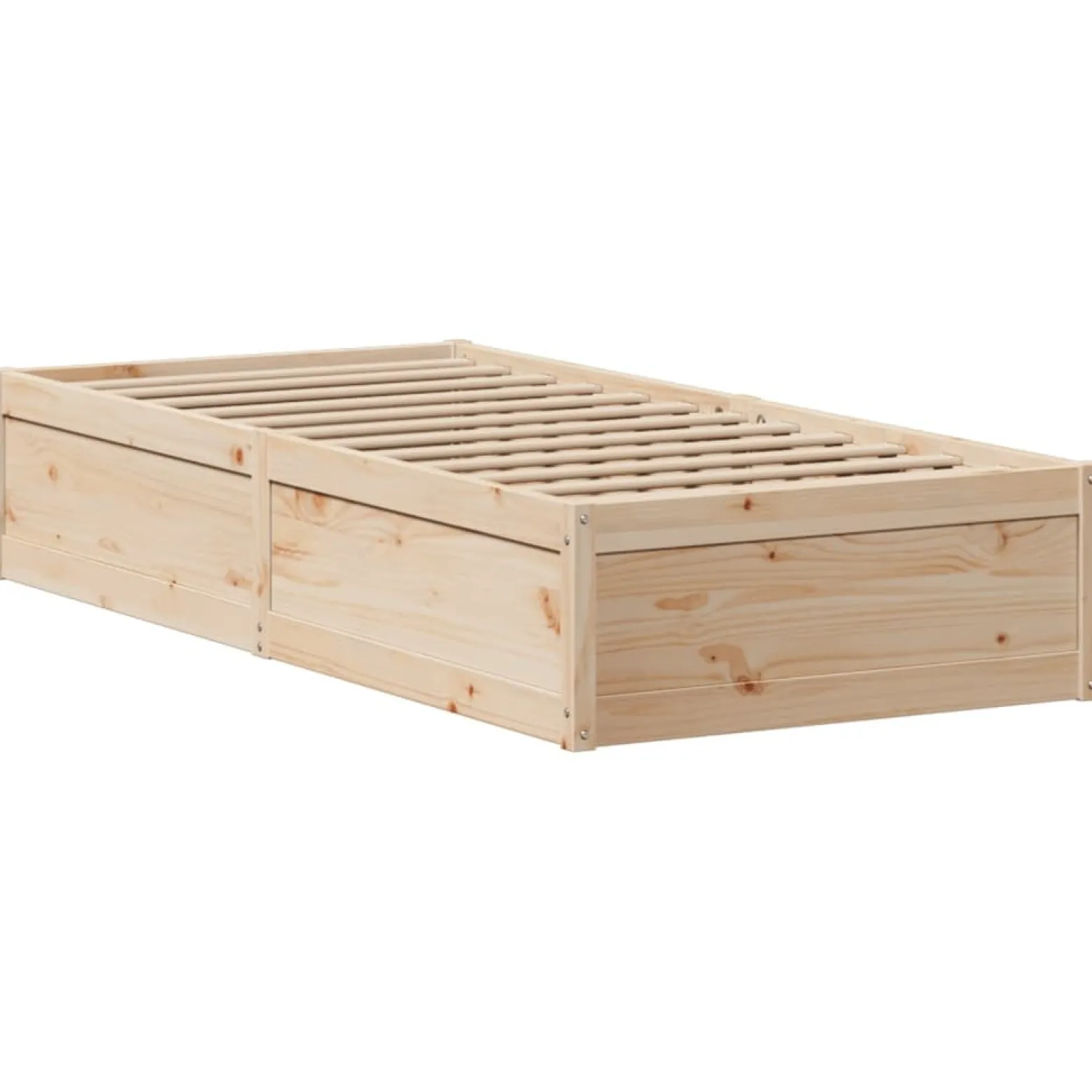 Łóżko Drewniane Rama Łóżka Sofa Brązowe Do Sypialni Pokoju 75x190 cm