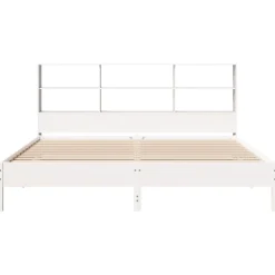 Łóżko Drewniane Rama Łóżka Sofa Biała Do Sypialni Pokoju 180x200 cm