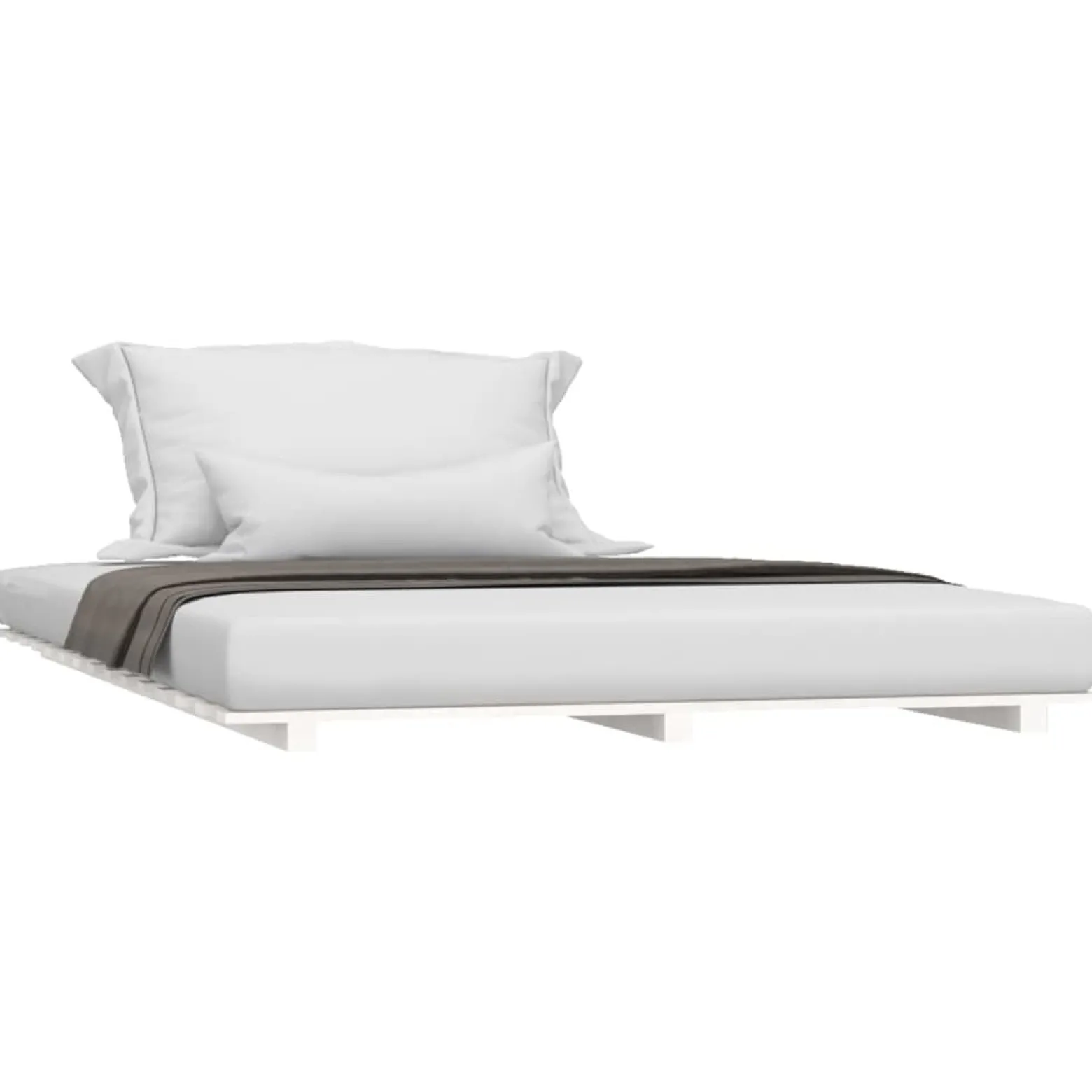 Łóżko Drewniane Rama Łóżka Sofa Biała Do Sypialni Pokoju 140 x 200 cm