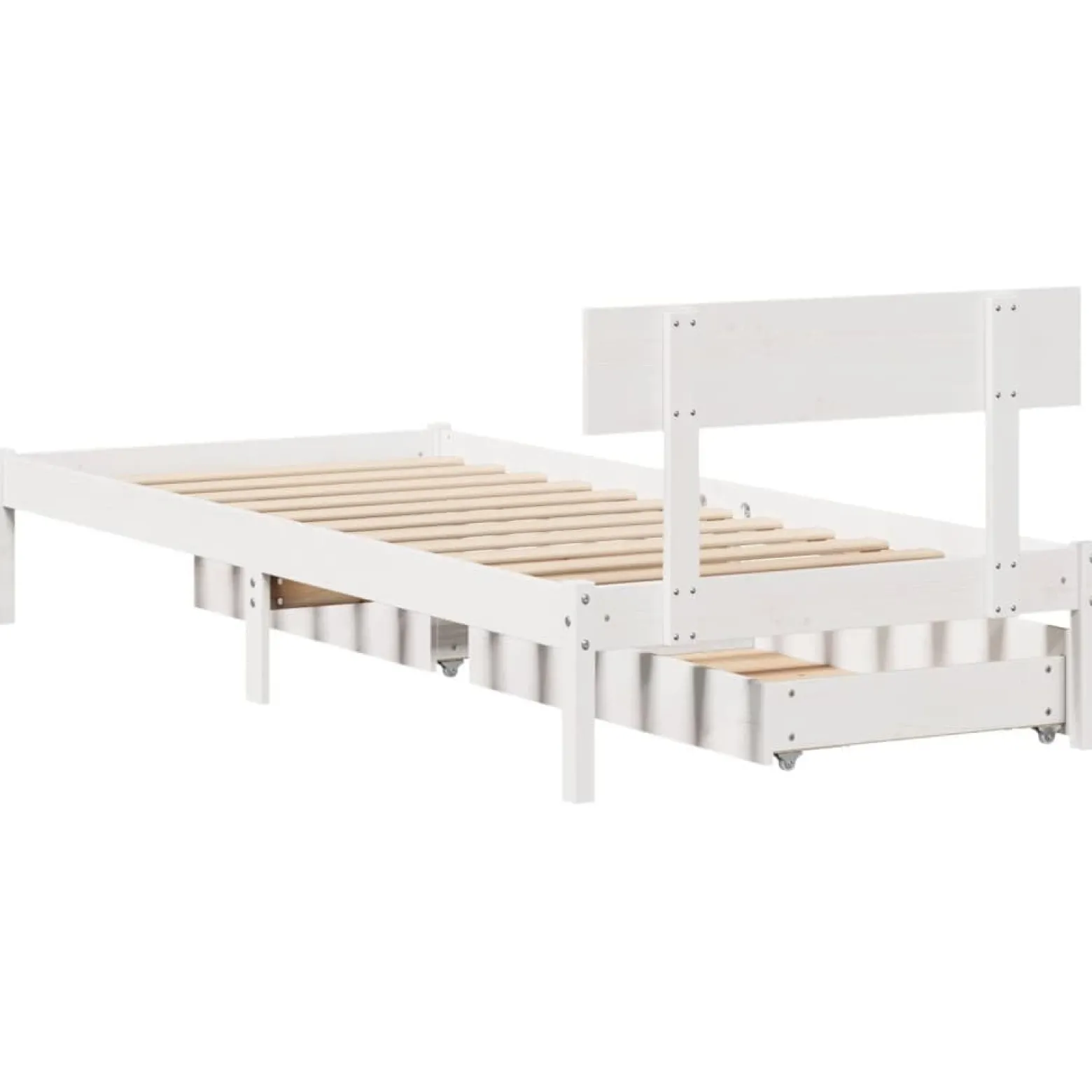 Łóżko drewniane rama łóżka sofa biała do sypialni pokoju 75x190 cm