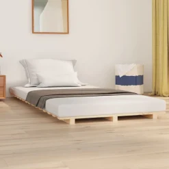 Łóżko Drewniane Rama Łóżka Sofa Brązowe Do Sypialni Pokoju 75x190 cm