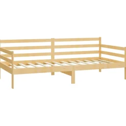 Łóżko dzienne z materacem 90x200 cm lite drewno sosnowe