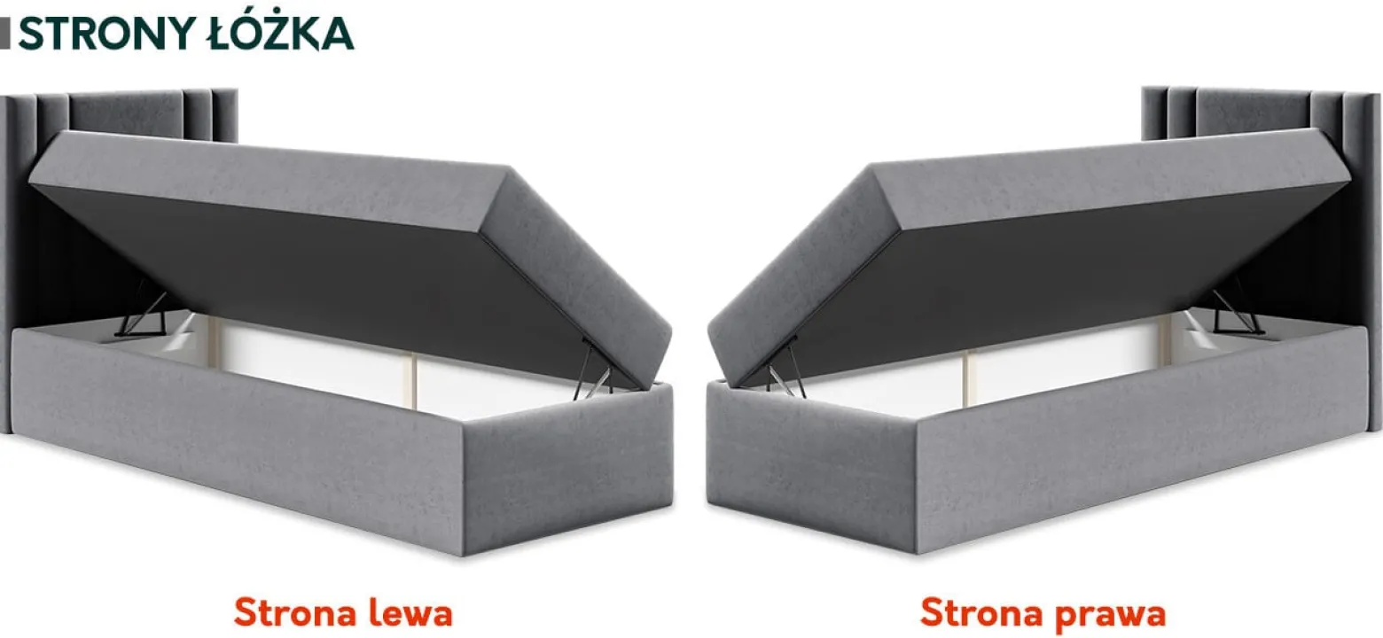 Łóżko kontynentalne Carmen Mini 100x200, Strona: Prawa