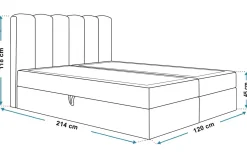 Łóżko kontynentalne FOX 10 120x200 z pojemnikiem i materacem- czarne