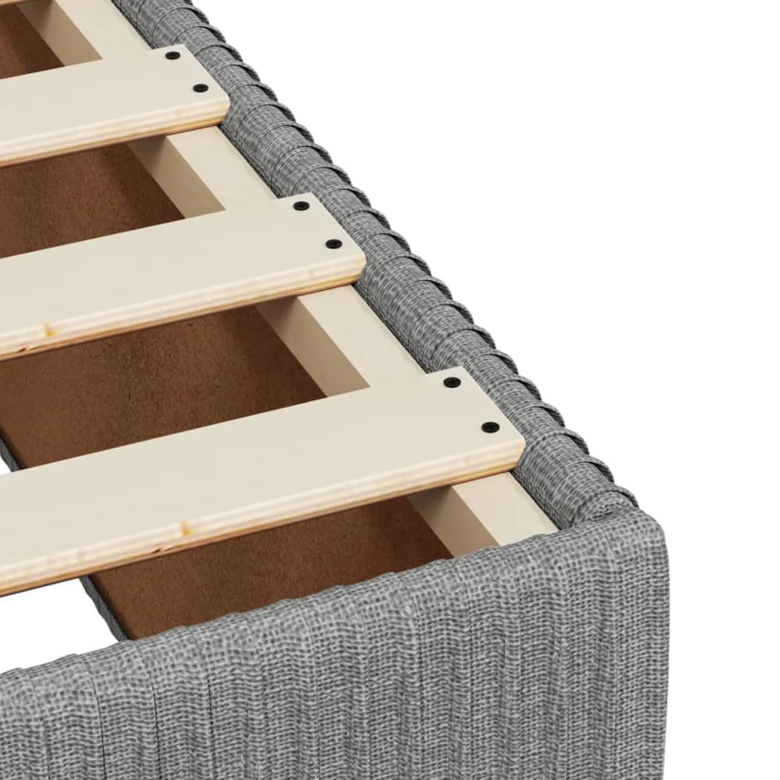 Łóżko kontynentalne z materacem, jasnoszare, tkanina, 80x200 cm