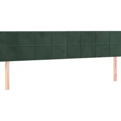 Łóżko Kontynentalne z Materacem Zielone do Sypialni Aksamit 200x200 cm
