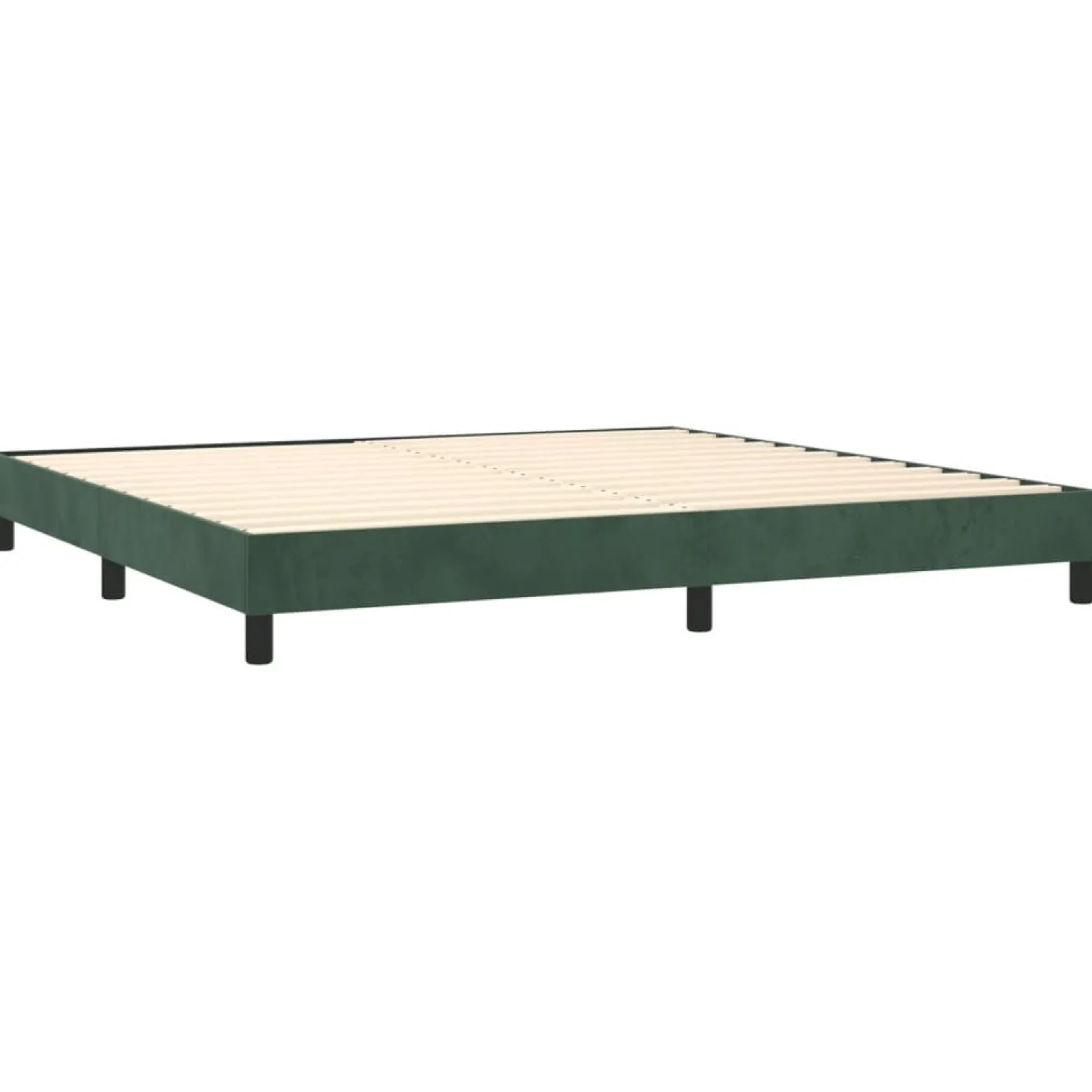 Łóżko Kontynentalne z Materacem Zielone do Sypialni Aksamit 200x200 cm