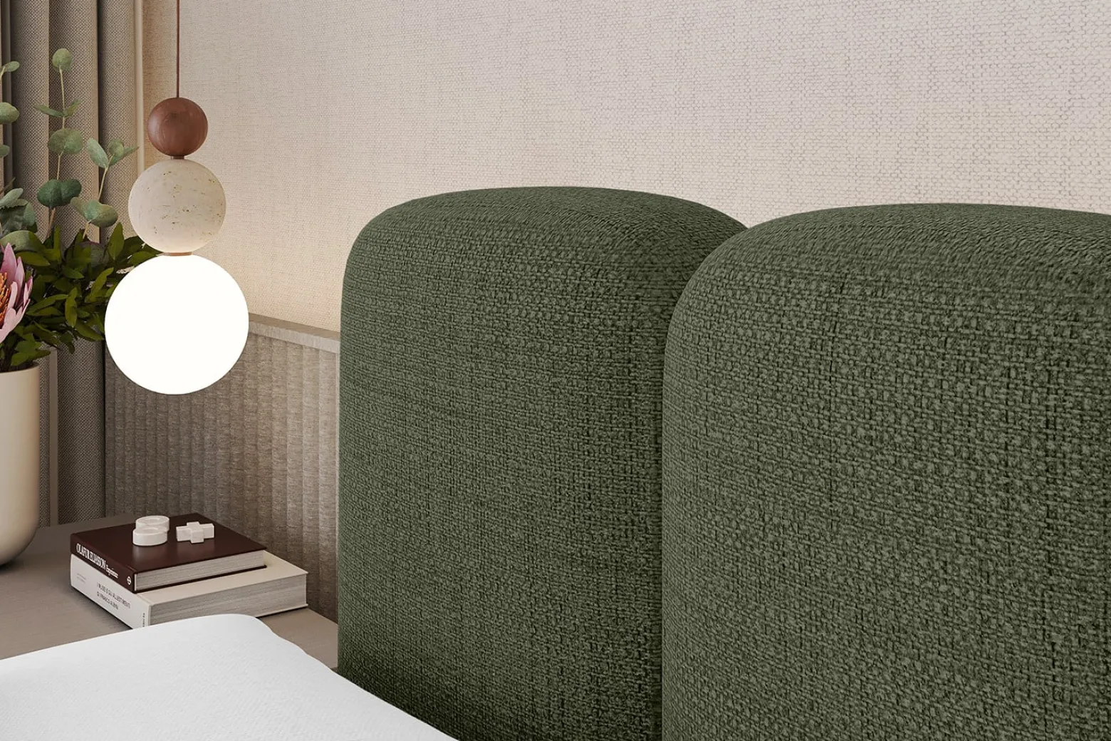 Łóżko kontynentalne z pojemnikiem i materacem H3 NINA-Z - 120x200cm