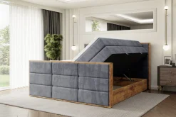 Łóżko kontynentalne z pojemnikiem i materacem H3|H4 LOLLI1-Z KING 120x200cm
