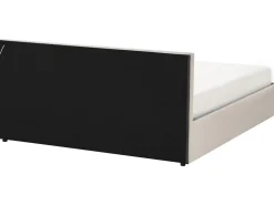 Łóżko LED z pojemnikiem ARMELLE 160 x 200 cm Beżowy